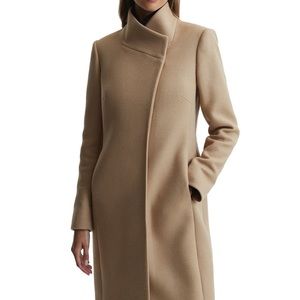 mia wool blend mid length coat